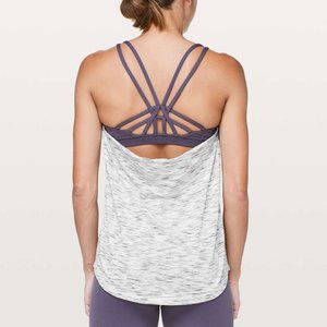 Lululemon Moment To Movement 2-In-1 Tank Tiger Space Dye Black White / Moonphase